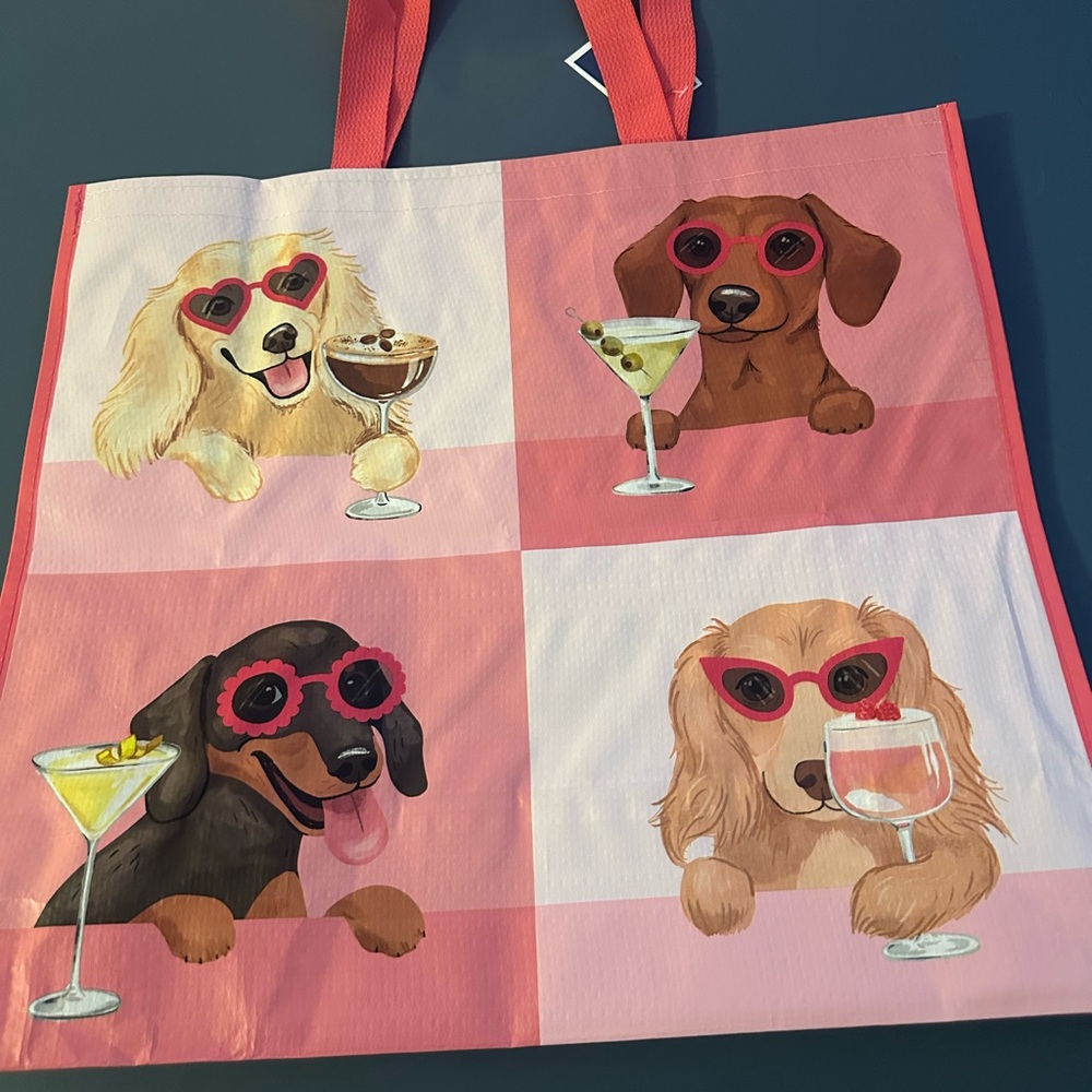 Marshalls Pink and Red Dog Tote Bag